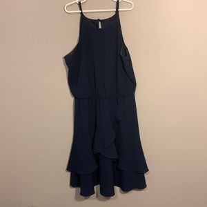 Navy blue mini dress